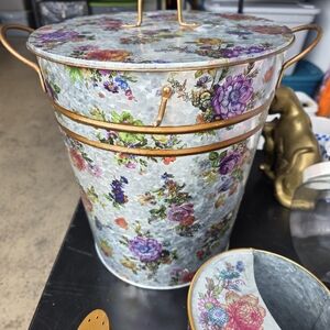 Mackenzie-Childs Flower Market Galvanized Bucket